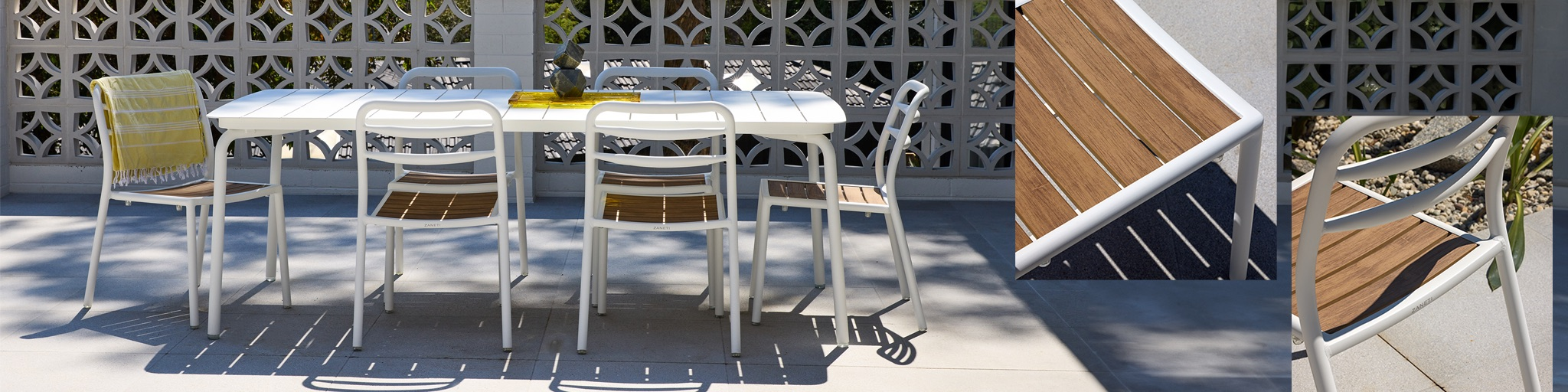 Immerse commercial outdoor timber and aluminium dining chair